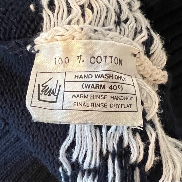 BURBERRY’S Vintage Button Down Navy Blue Anchor Cardigan - Picture 9 of 10